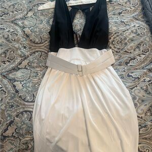 Elegant Black and White Dress